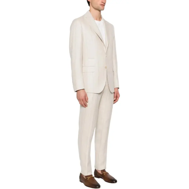 Eleventy Linen blend Pinstripe Suit-3