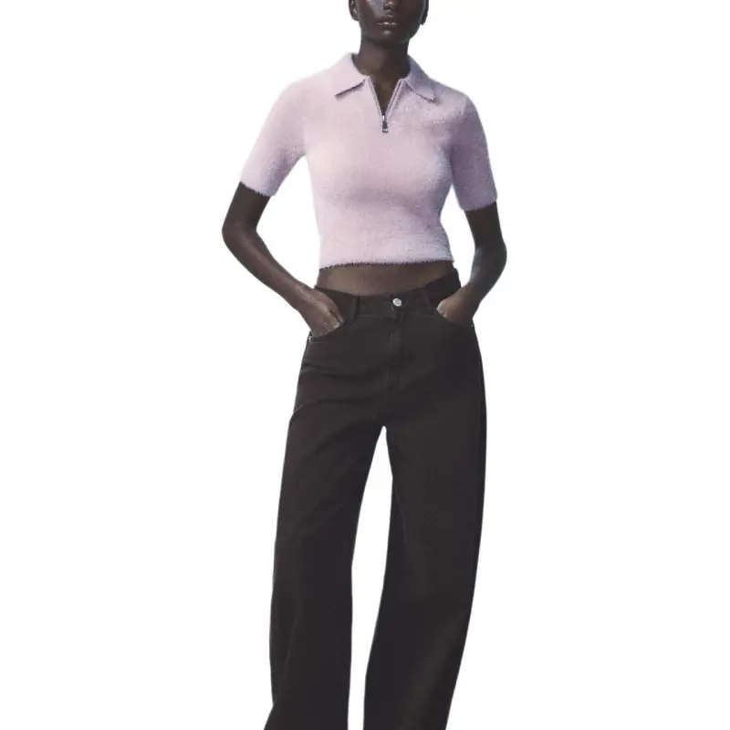 ZARA Polo Shirts Women's Pink-2