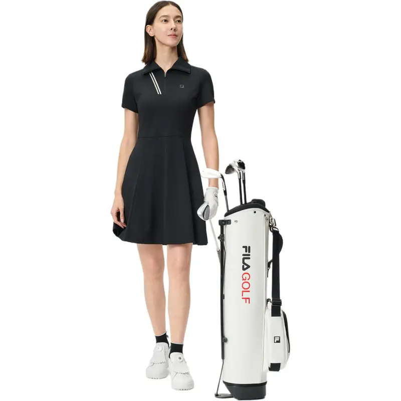 FILA Golf Series Short Sleeved Dress Women's Pitch Black BK-4