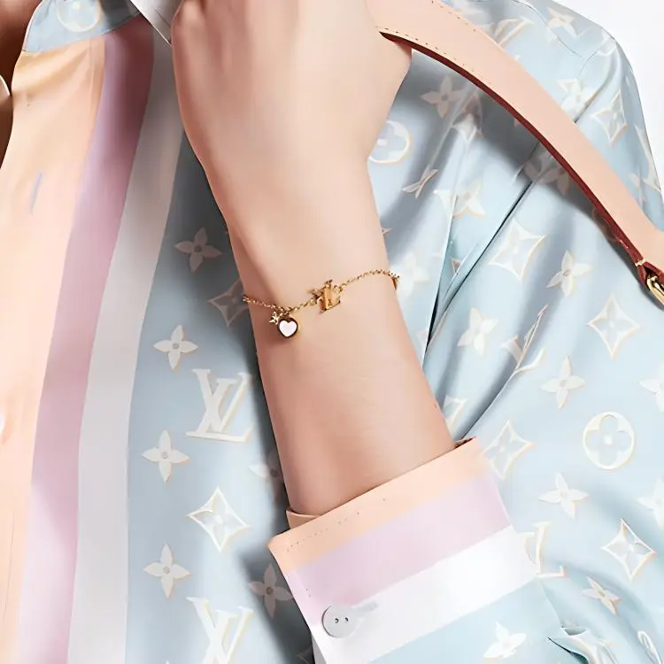 LOUIS VUITTON Metal, Enamel Bracelets Women's Gold-2