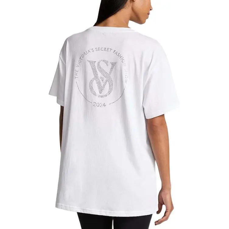Victoria's Secret Victoria's Secret Fashion Show Series Drop Shoulder Sleeve T Shirt Women's White-2