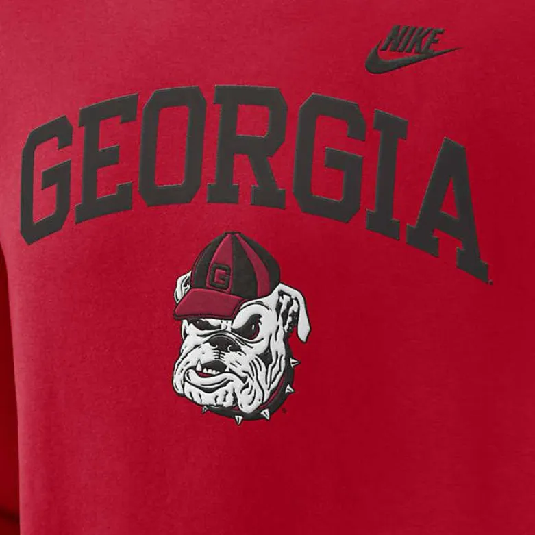 Nike Georgia Bulldogs Legacy Classic Arch Over Logo Men's Nike College Pullover Crew-2