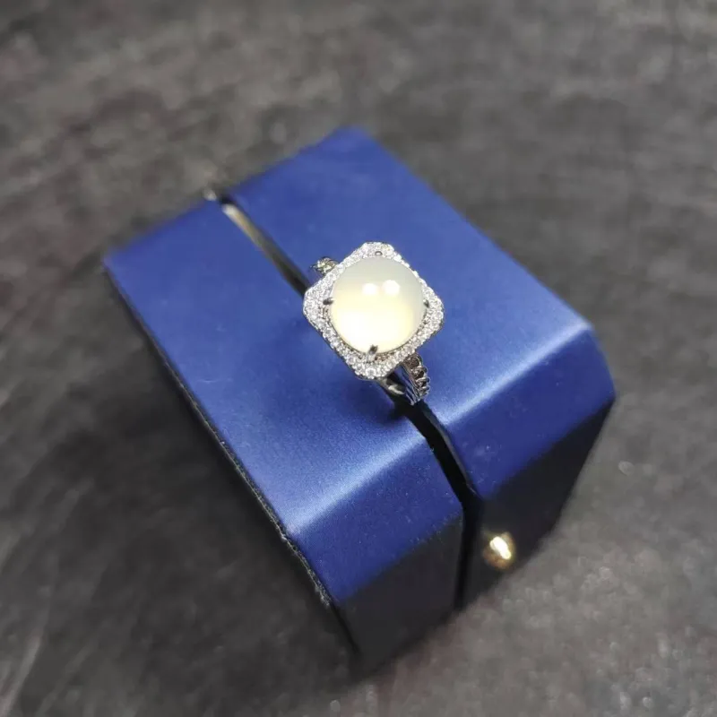 JUNWEN Chalcedony Rings Women's-3