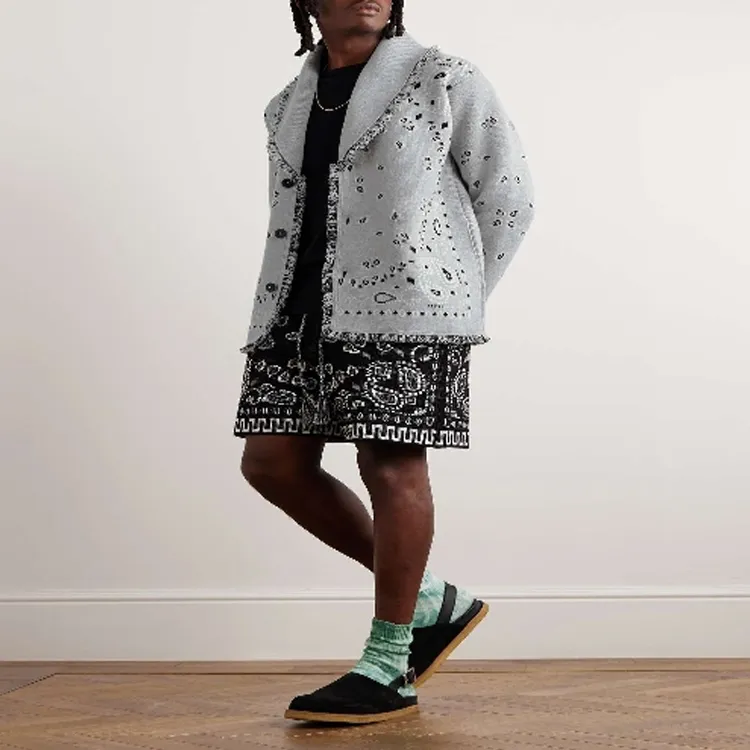 Alanui Bandana Printed Frayed Edge Cardigan-1