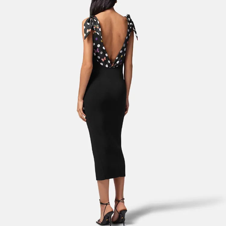 VERSACE Medusa Buckled Sleeveless Midi Dress-2