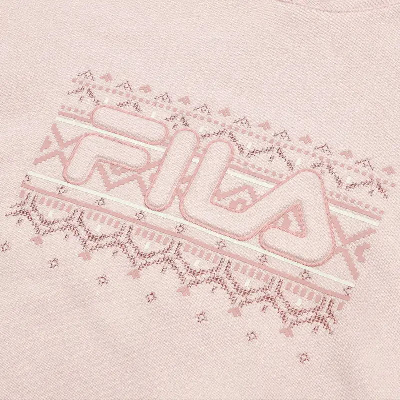 FILA Sweatshirt Women's Cinnamon Apricot Pink-3
