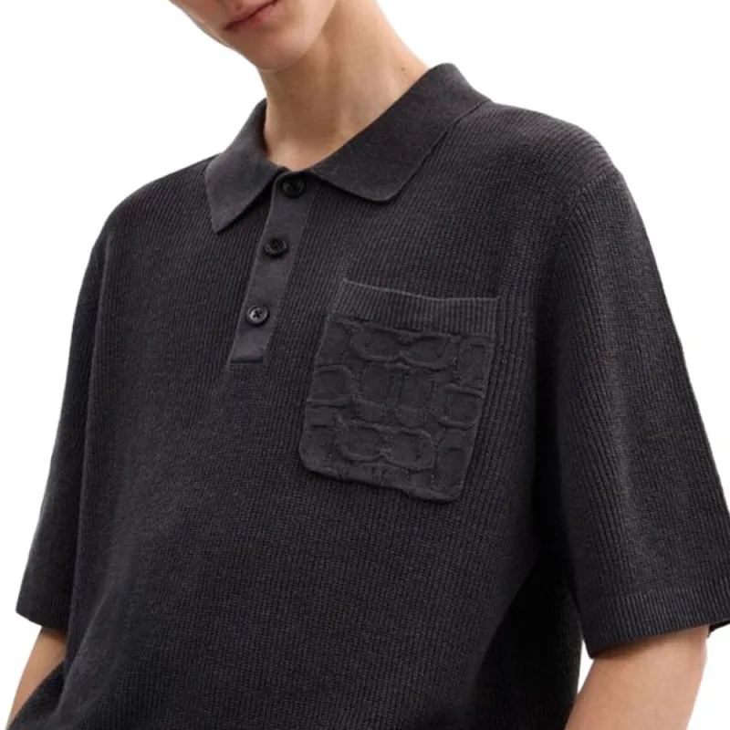 COACH SS25 Polo Shirt Men's Black-4