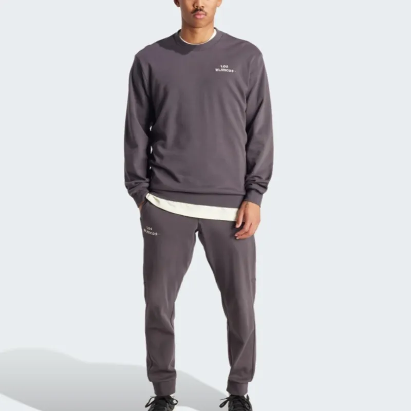 Adidas Real Madrid Cultural Story Tracksuit Bottoms Knitted Sports Pants Men's Black Gray Color-4