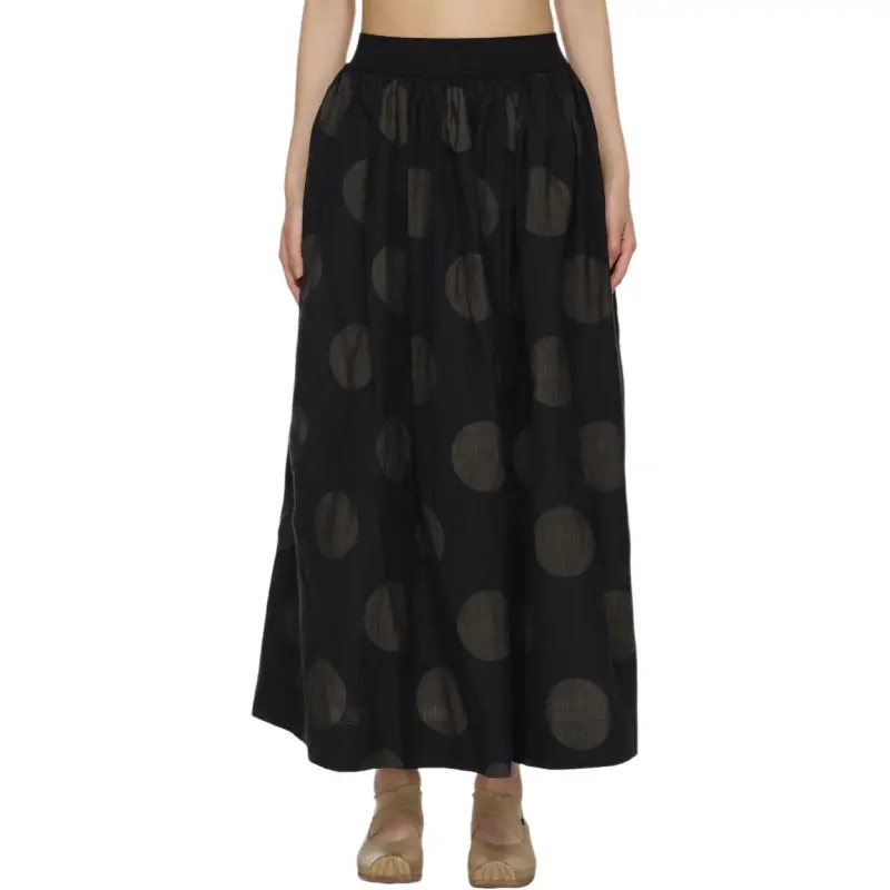 UMA WANG Graphic Printed A Line Midi Skirt-4