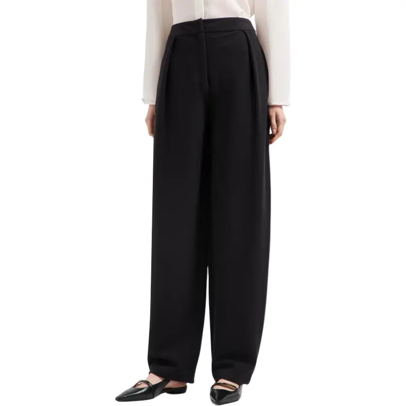 EMPORIO ARMANI Knit effect Jacquard Jersey Trousers With Darts-3