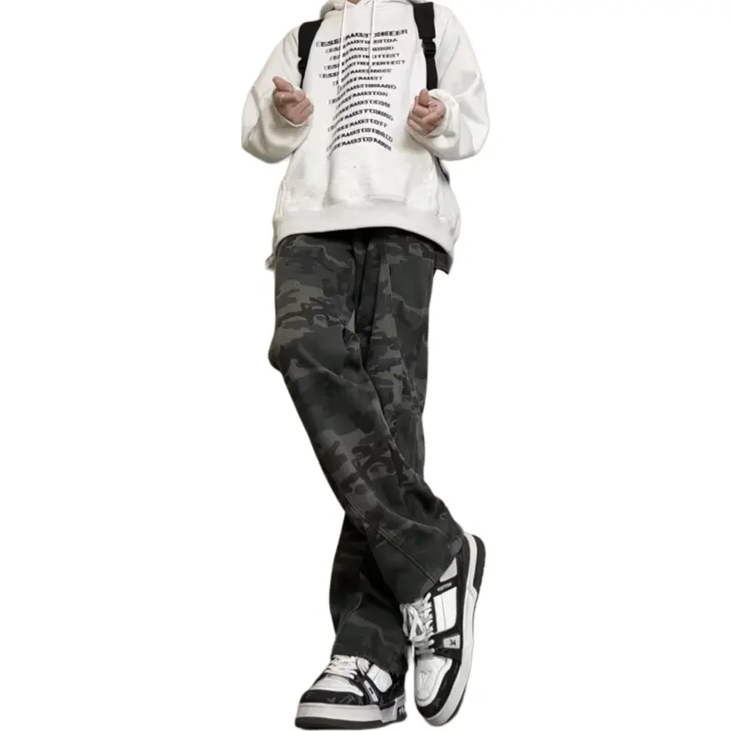 Imcrasy Jeans Unisex Green Camouflage-1