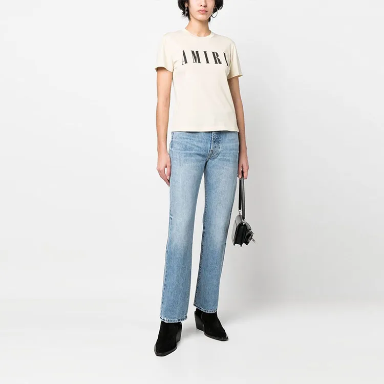 AMIRI Logo Patch Washed Straight Leg Jeans-4