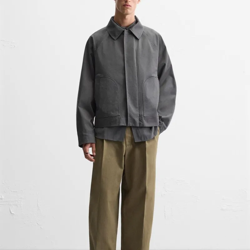 ZARA Jackets Coats Men's Coal Gray-2