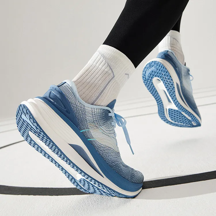 Anta Running Collection Cushioning Breathable Low Top Training Running Shoes Men's Sky Blue-2