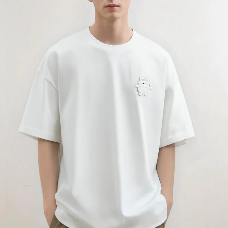 URBAN REVIVO T Shirt Men's Raw White-4