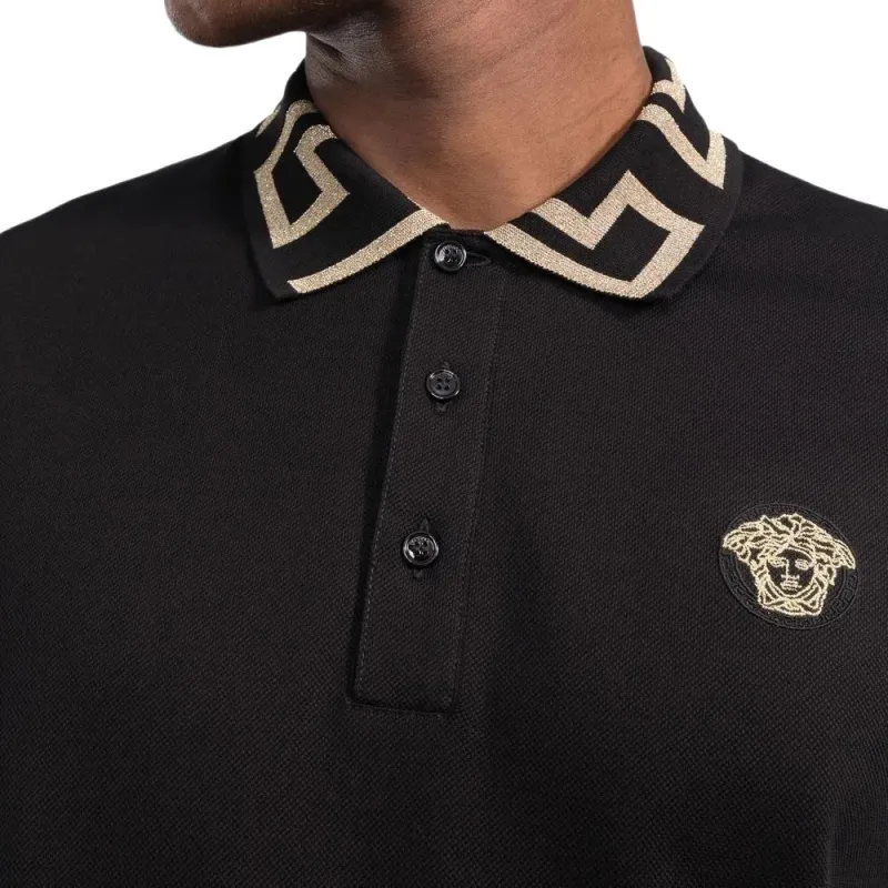 VERSACE VERSACE FW22 Polo Shirt Men's Black-4