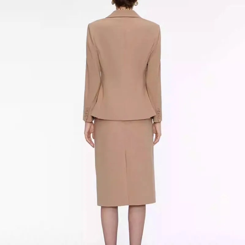 KARL LAGERFELD SS25 Business Suit Coat Women's Camel-3