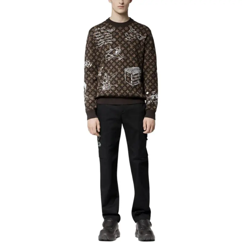 LOUIS VUITTON Sweater Men's Brown-1