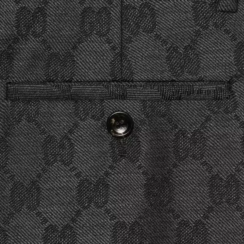 GUCCI Gg Logo print Trousers-4