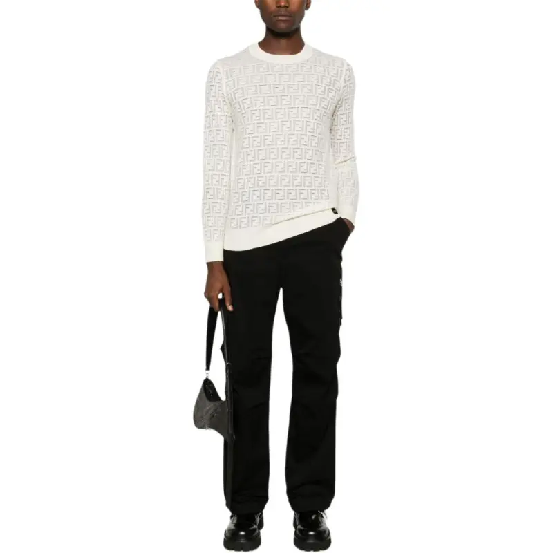 FENDI Straight leg Trousers-1