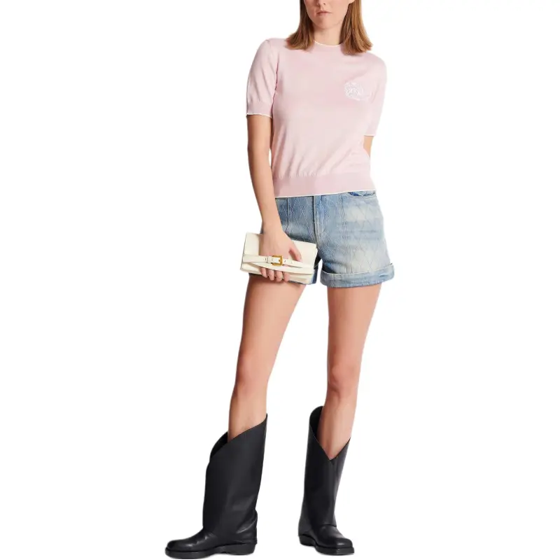 BALMAIN Emblème embroidered T shirt-3