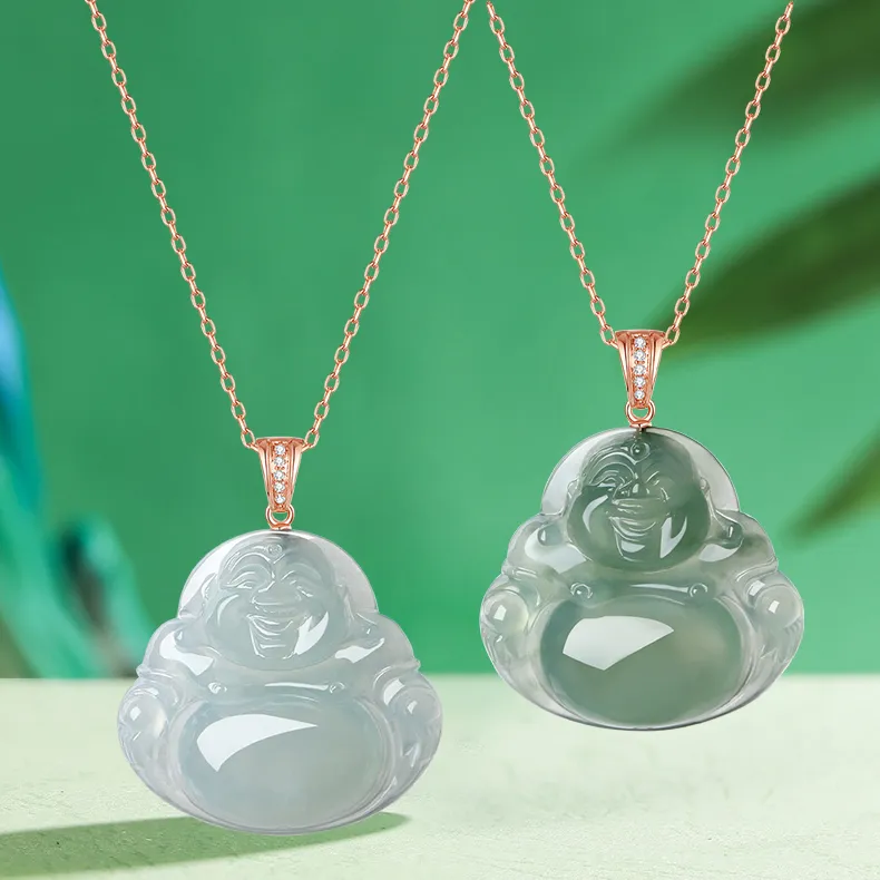 YASHENGZHUBAO Ice Type Jadeite Necklaces Women's-4