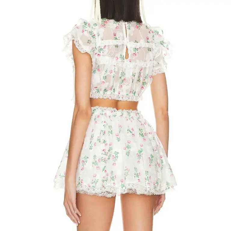 FOR LOVE & LEMONS Crop Tops Women's White-1