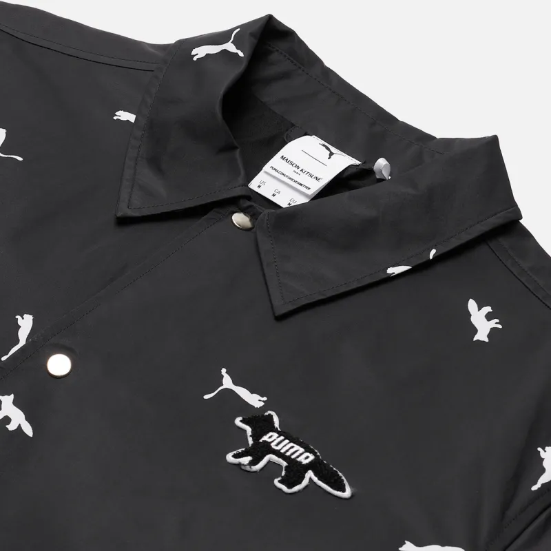 PUMA X MAISON KITSUNE AOP Jackets Coats Unisex Black-4