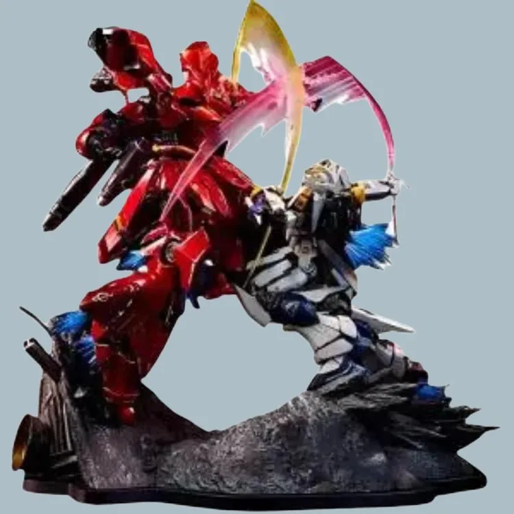 BANDAI Char's Counterattack  BNFDX Nu Gundam VS Sazabi Statues-1
