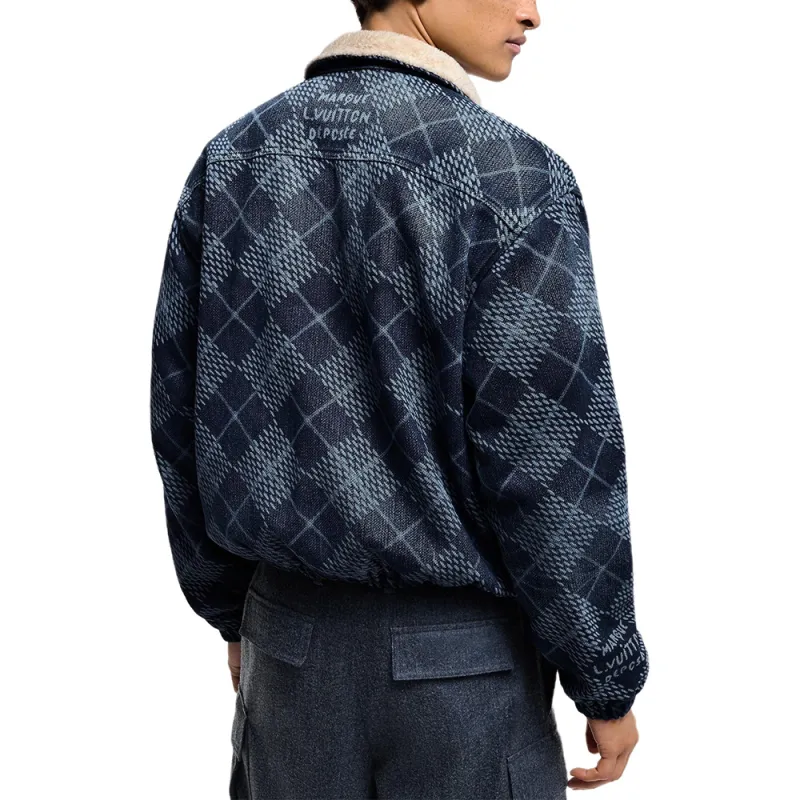 Lv Denim Fleece Blouson-5