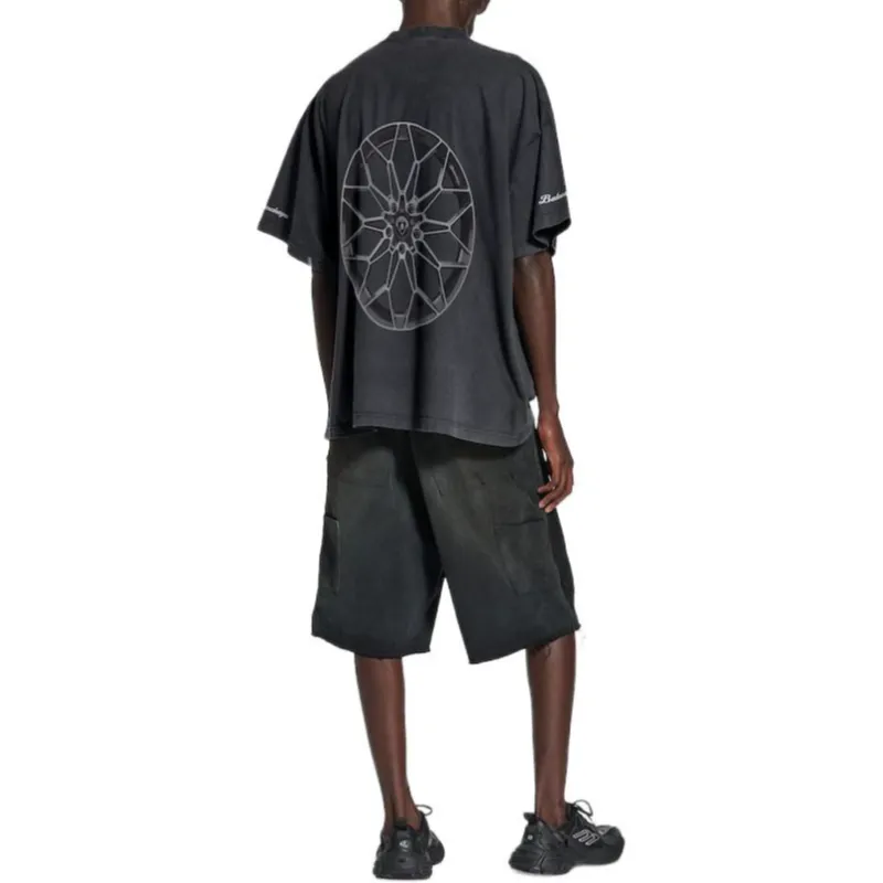 Balenciaga x Automobili Lamborghini T Shirt Loose Fit Men's Black-3
