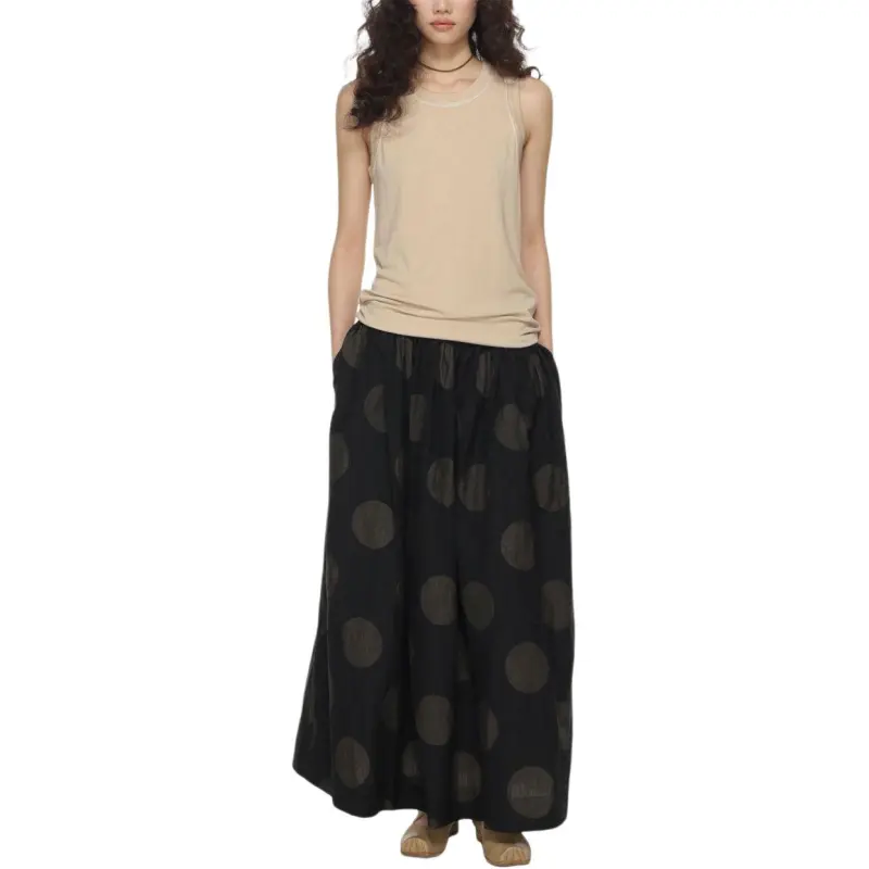 UMA WANG Graphic Printed A Line Midi Skirt-1