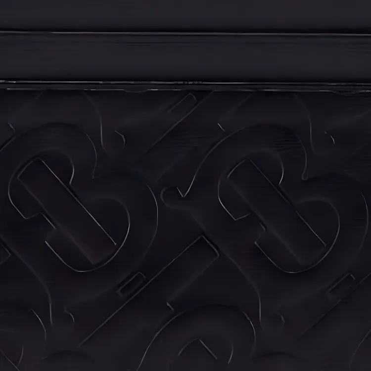 Burberry Monogram Leather Card Case 6 Slot Black-4