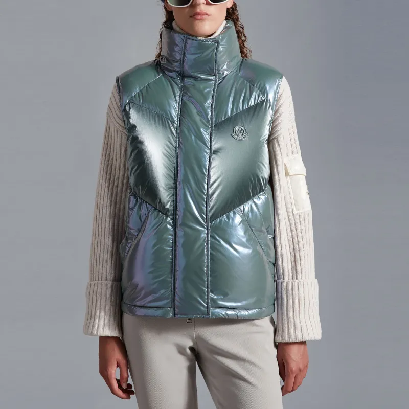 Moncler Vests Women's Aqua Green-2