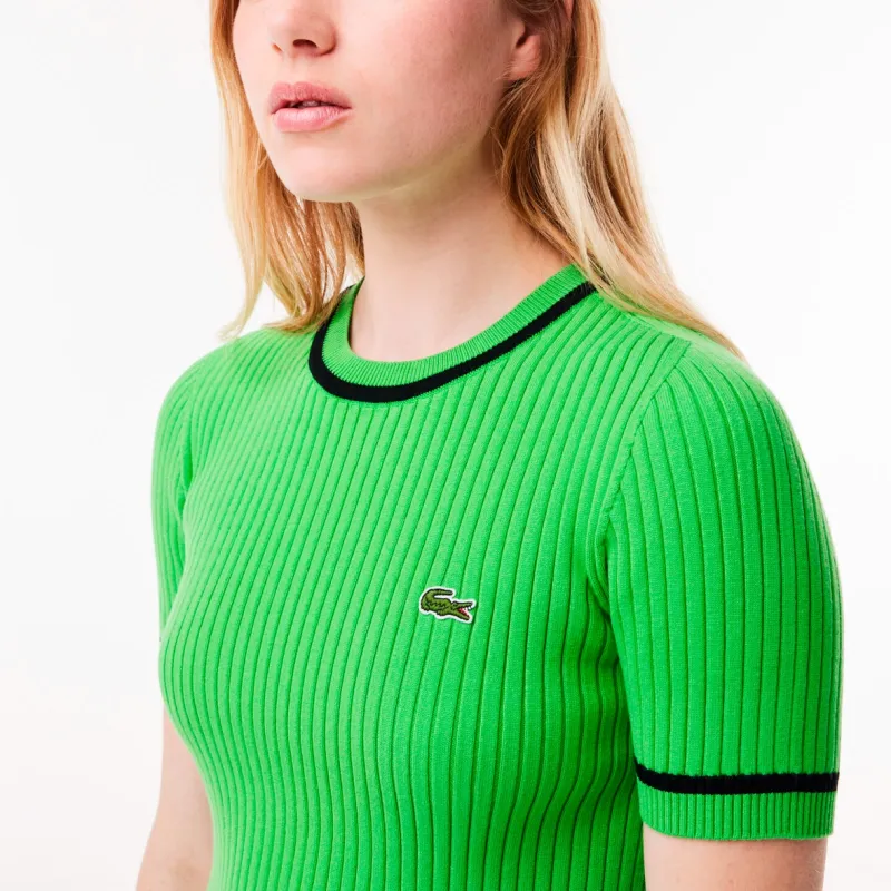 LACOSTE T Shirts Women's Green-3