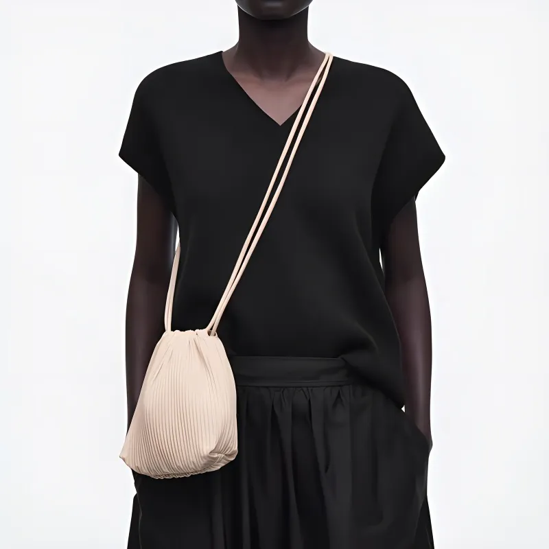 COS Polyester Crossbody Bag Medium Size Women's Beige-2