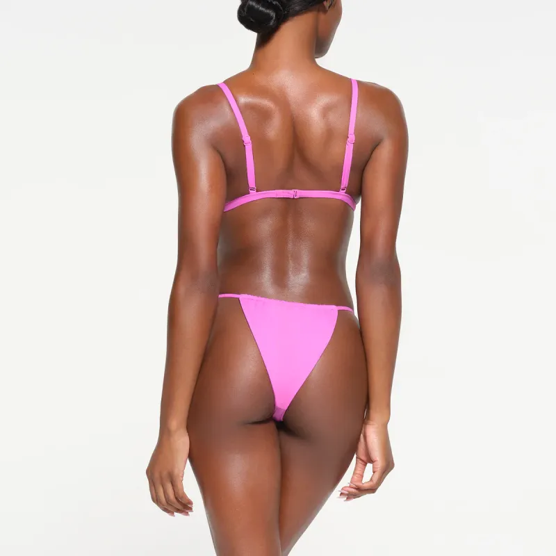 SKIMS SIGNATURE SWIM ADJUSTABLE TRIANGLE TOP Bikini Women's NEON ORCHID/Neon Orchid-3