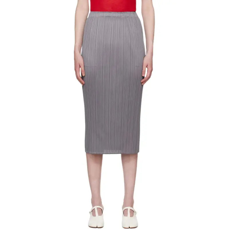 PLEATS PLEASE ISSEY MIYAKE Basics Skirt 'Grey'-2