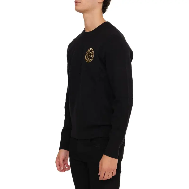VERSACE JEANS COUTURE Loho Embroidered Crewneck Knitted Jumper-4