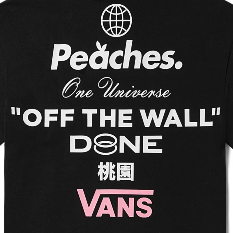 Vans Peaches Collaboration Drop Shoulder Sleeve T Shirt Unisex Black-2