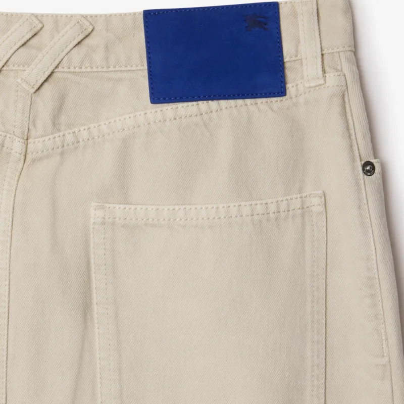 Burberry Denim Long Skirts Women's Beige-4