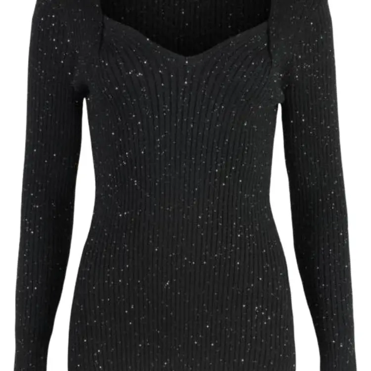 HUGO BOSS Sequin Embellished Ribbed Jumper-3
