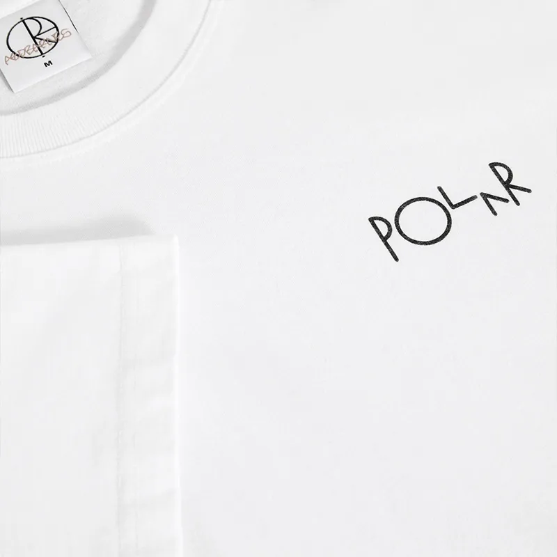 POLAR SKATE CO Fill Logo Burnside 2084 Tee T Shirt Unisex White-2