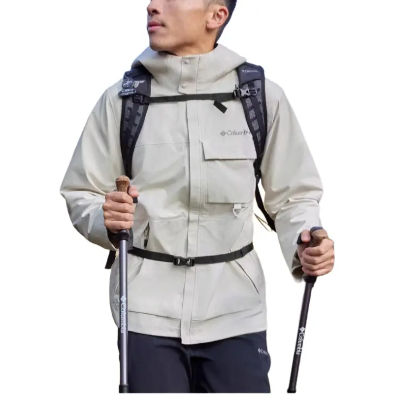 Columbia Transit SS25 Waterproof And Warm Windbreaker Jacket Men's Gray-3