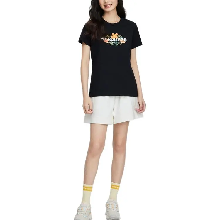 Skechers T Shirt Women's Carbon Black-3