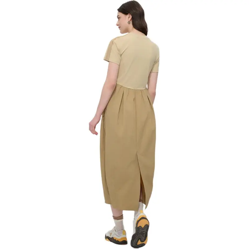 FILA FUSION FOBFUSION LIFE SS25 Short Sleeved Dresses Women's Dark Wheat Khaki-3