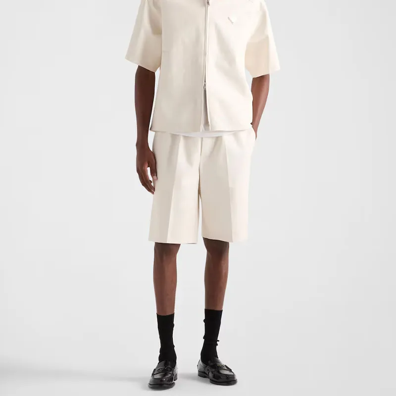 PRADA Leather Shorts-2