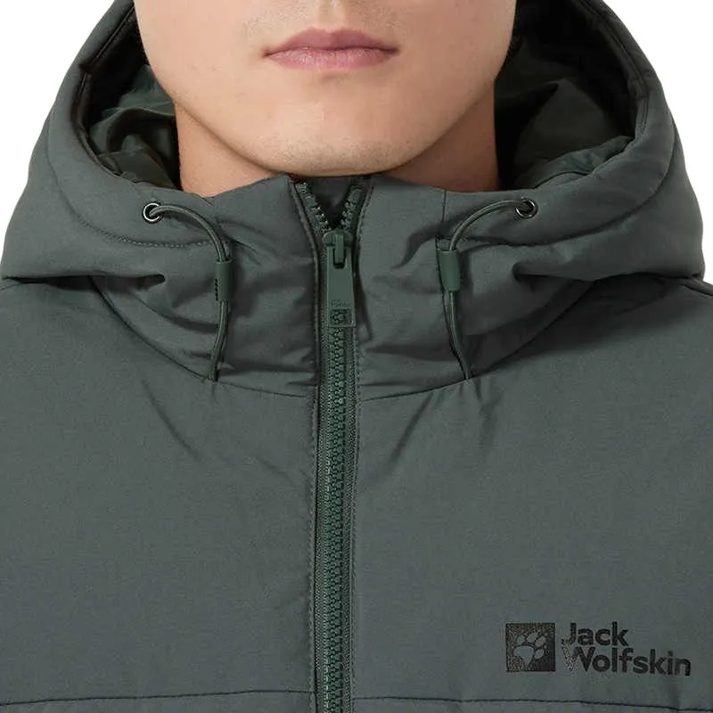 Jack Wolfskin City Outdoor Collection Down Jacket Men's Green-4