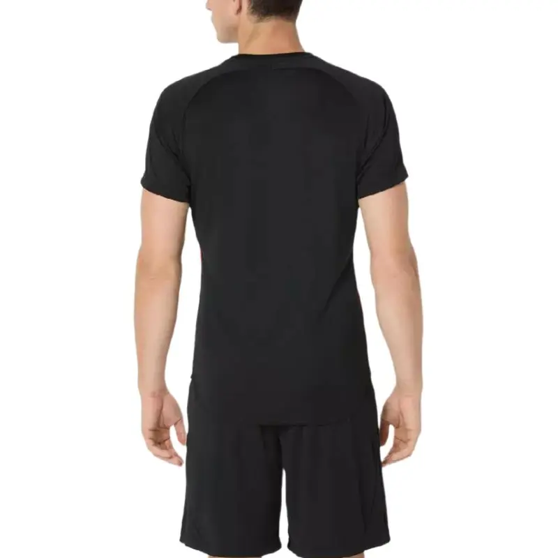Asics T Shirts Men Black Red-1