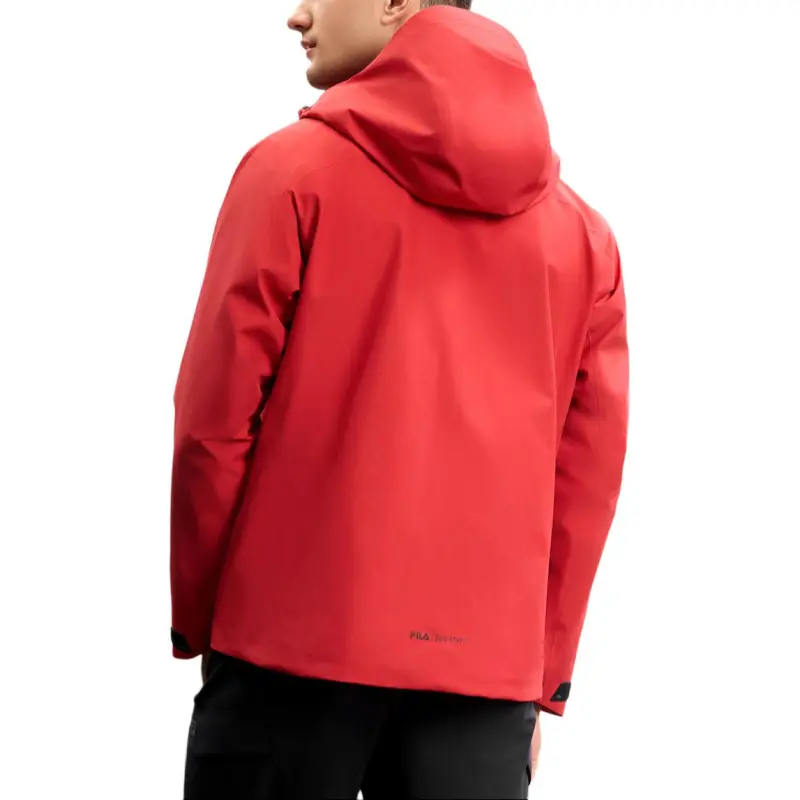 FILA Water Resistant Windbreaker Jacket Men's Dark Brier Red-5